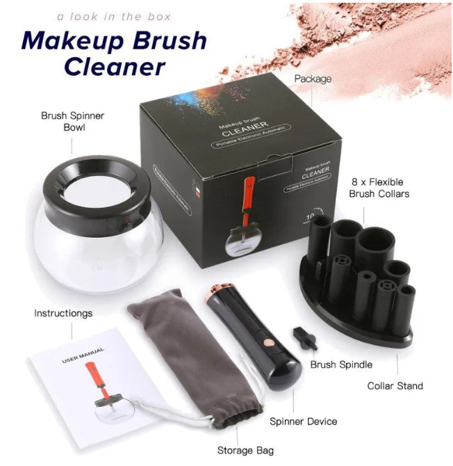 Aura Sonic Electric Makeup Brush Cleaner - Black